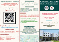 Fourth International Conference on Innovative Trends in Engineering and Sciences (ICITES-2026) International Conference Poster